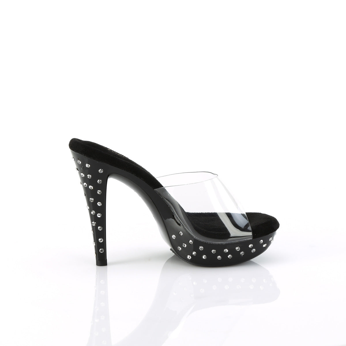 Коктейль-501SDT Fabulicious 5 "каблука четкие черные сексуальные туфли