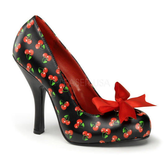 Pin Up Couture CUTIE06 Black/Red /PU Sexy Shoes Discontinued Sale Stock