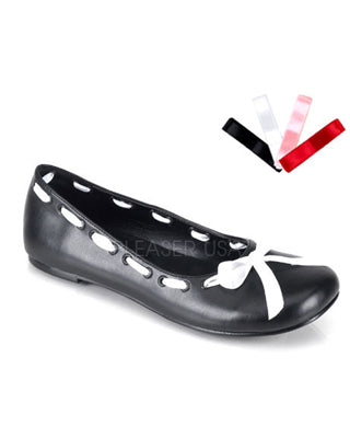 Demoniacult DAI20 Black/White Polka Dots Sexy Shoes Discontinued Sale Stock