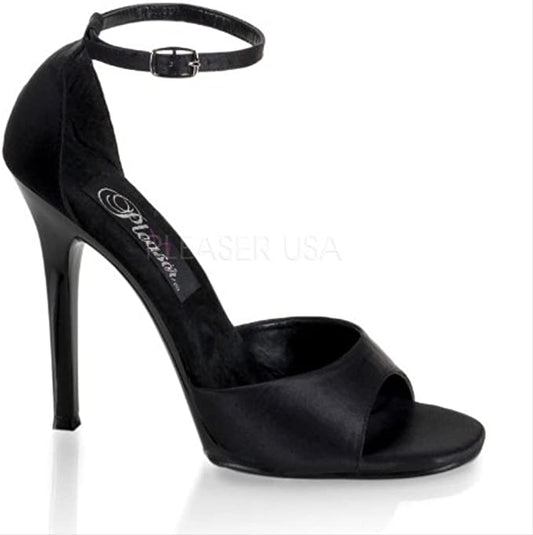 Pleaser GALA36 Black Satin Sexy Shoes Discontinued Sale Stock