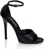Pleaser Gala36 Black Satin Sexy Zapatos de venta descontinuada de venta