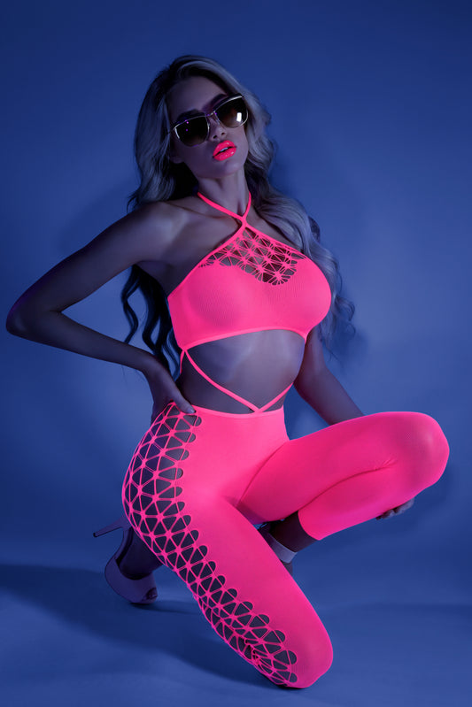 Fantasy Lingerie - Sweet Escape Open Cup Bra & Crotchless Panty - Pink Neon  : : Clothing, Shoes & Accessories