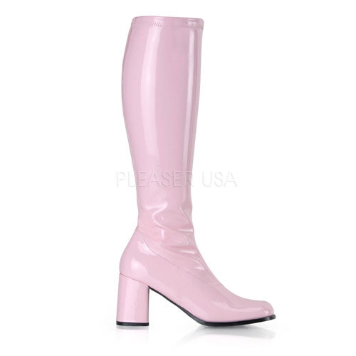GOGO-300 Pleaser B.Pink Stretch Patent High Heel Alternative Footwear Discontinued Sale Stock