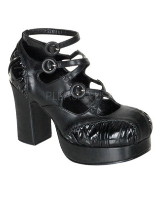 Demoniacult GOT08 Black Pu Sexy Shoes Discontinued Sale Stock