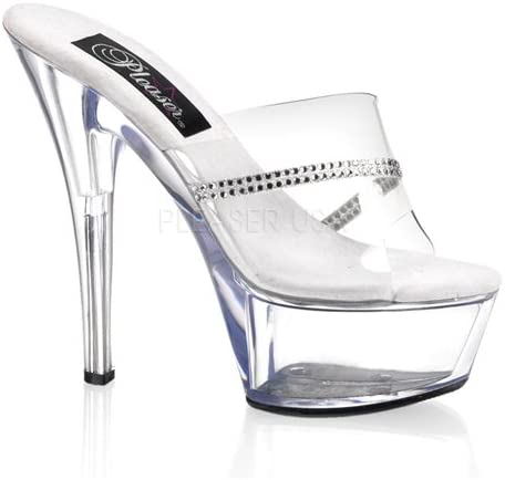 Pleaser KISS201R Clear/Rhinestones/Clear Sexy Shoes Discontinued Sale Stock