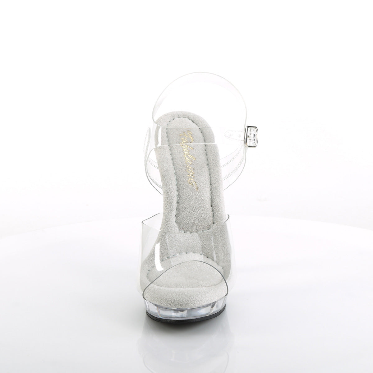 7 Inch Heel Clear Bottom Sandal Women'S Size Shoe With Clear Ankle Strap |  eBay