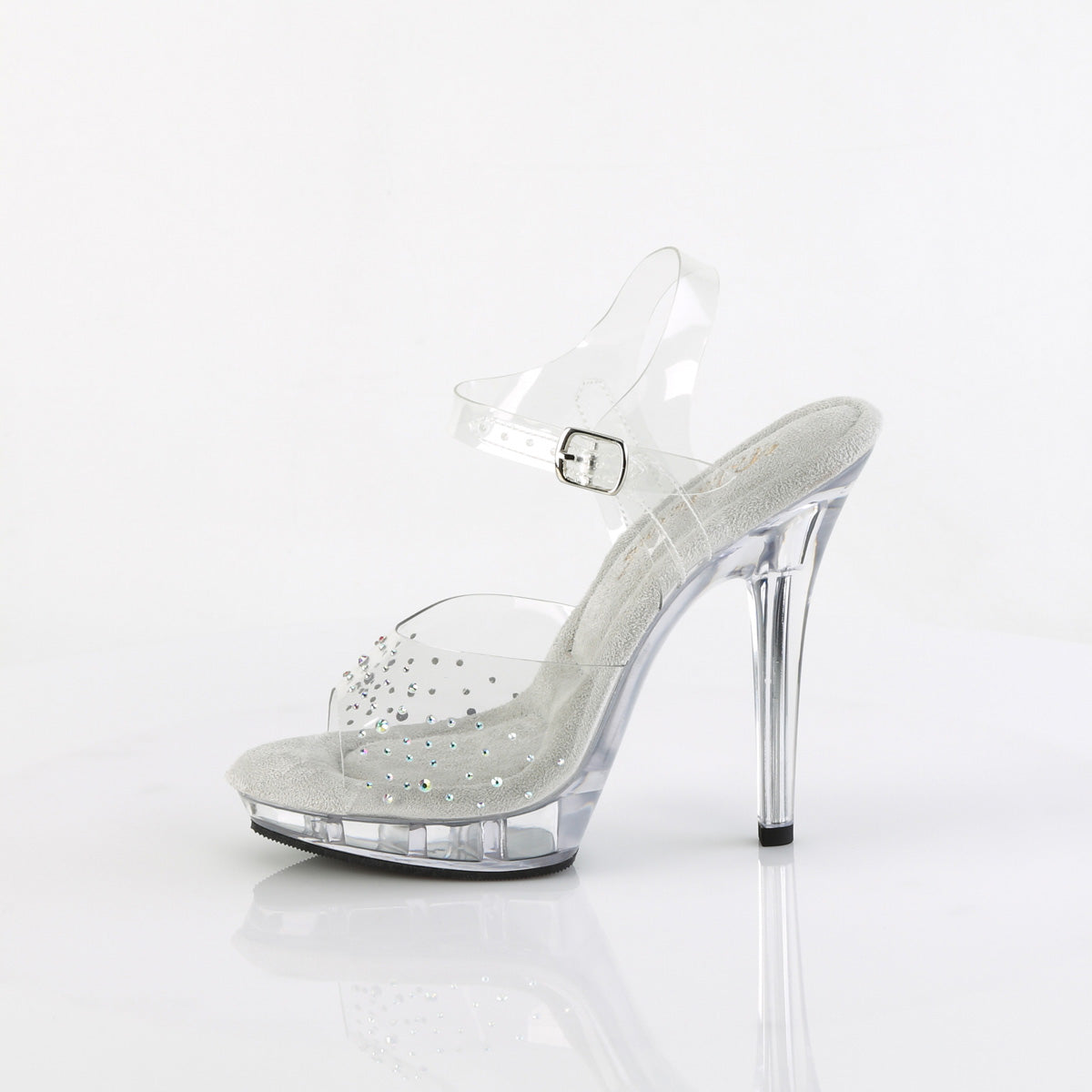 LIP-108SD Fabulicious 5 Inch Heel Clear Posing Comp Shoes