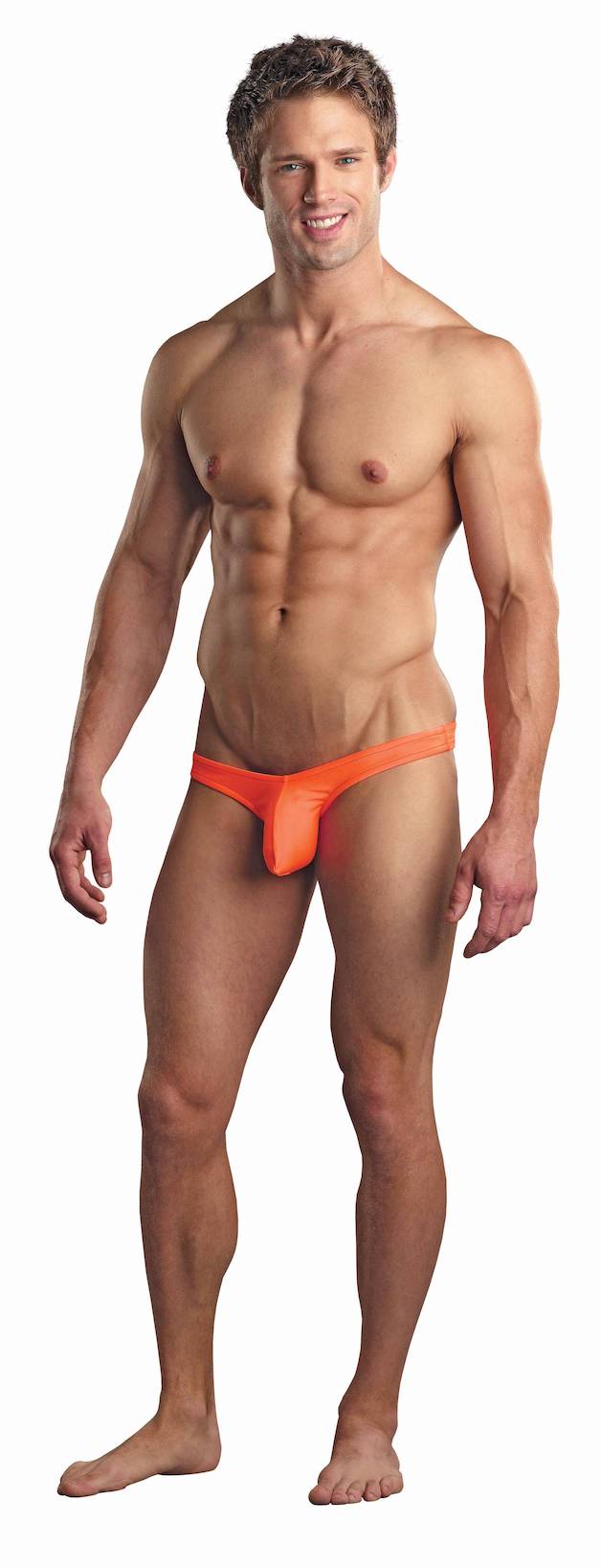 MPPAK874 MalePower Cut Full Thong Back - Orange