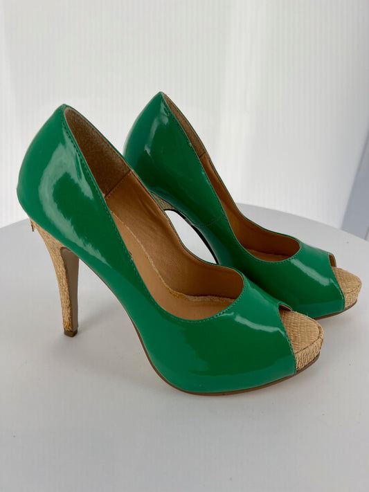 PH451-ADRIAN Penthouse Green High Heel Alternative Footwear Discontinued Sale Stock