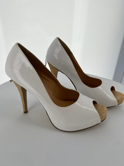 PH451-ADRIAN Penthouse White High Heel Alternative Footwear Discontinued Sale Stock