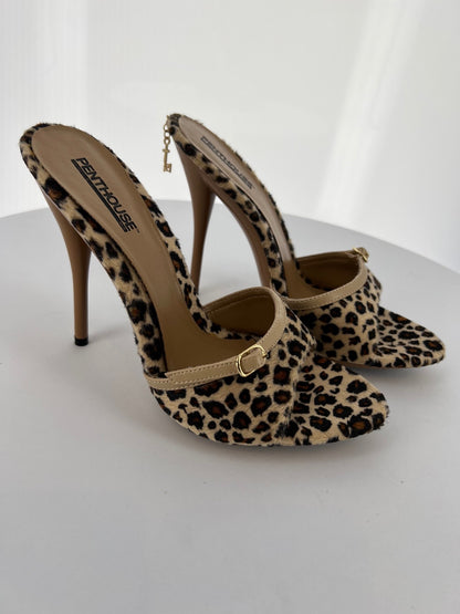 PH459-TAYLOR Penthouse Leopard High Heel Alternative Footwear Discontinued Sale Stock