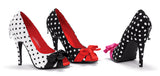 PH511-PAIGE Penthouse White/Black High Heel Alternative Footwear Discontinued Sale Stock