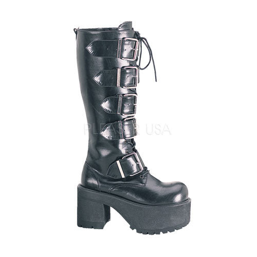 Demoniacult RAN318 Black Pu Sexy Shoes Discontinued Sale Stock