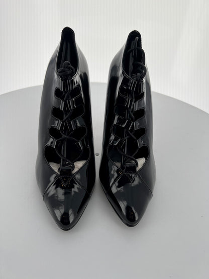 SEDUCE-454 Pleaser Blk/Red Patent High Heel Alternative Footwear Discontinued Sale Stock