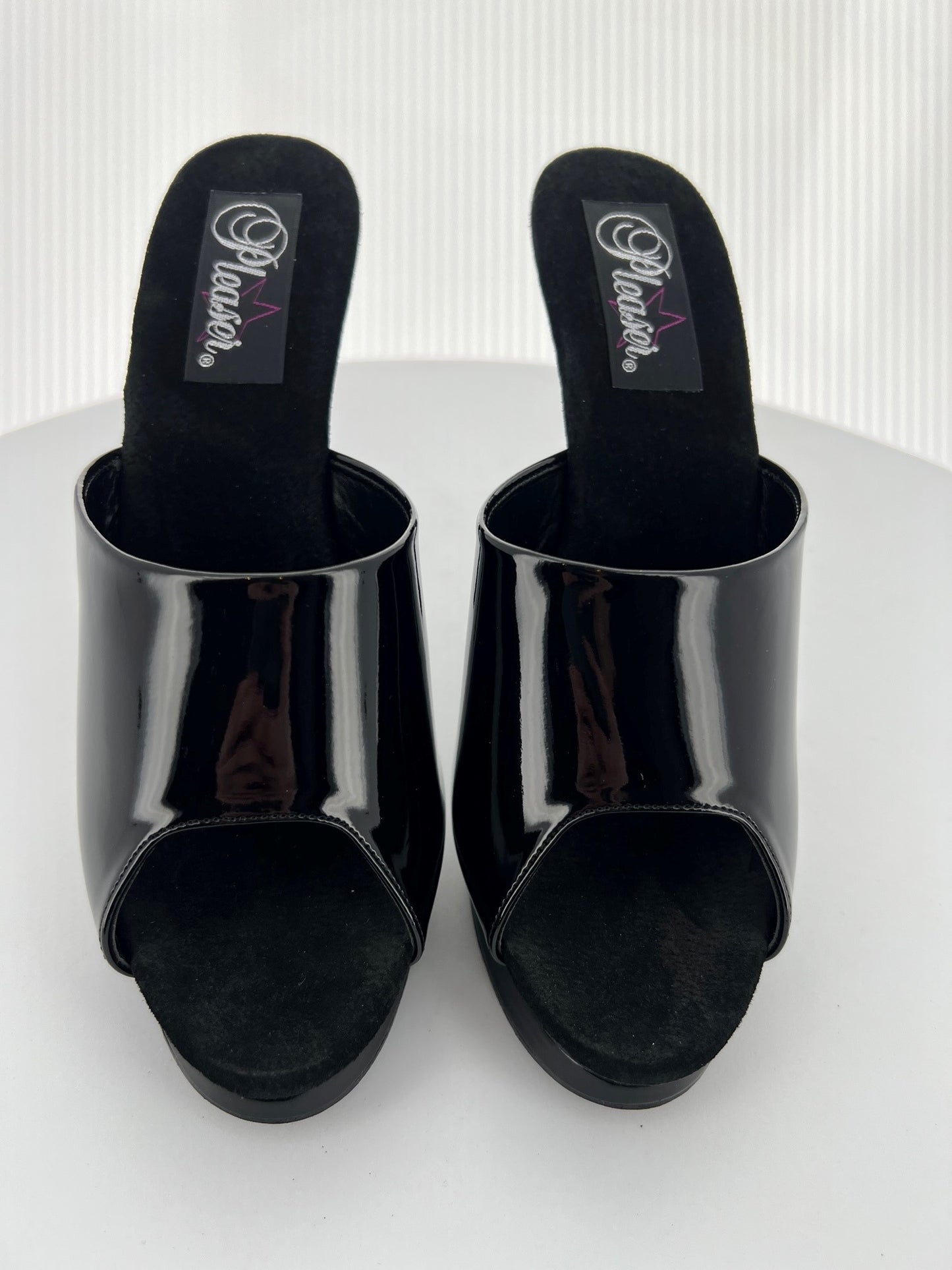 STARLET-501 Pleaser Blk/Blk Patent High Heel Alternative Footwear Discontinued Sale Stock