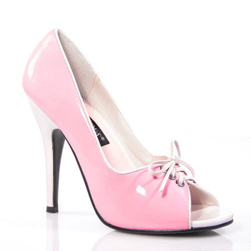SEDUCE-216 Pleaser B.Pink/Wht Patent High Heel Alternative Footwear Discontinued Sale Stock