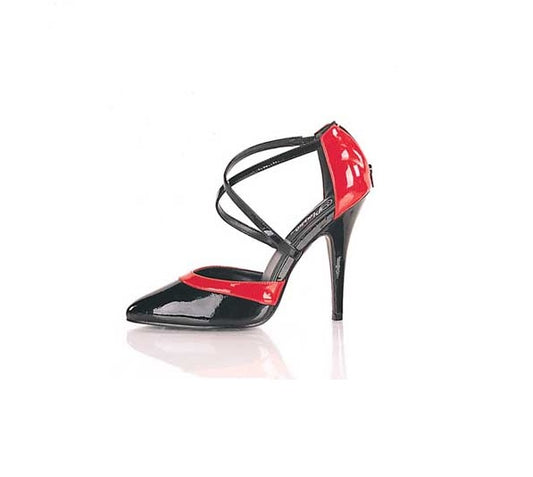 SEDUCE-408 Pleaser Blk/Red Patent High Heel Alternative Footwear Discontinued Sale Stock