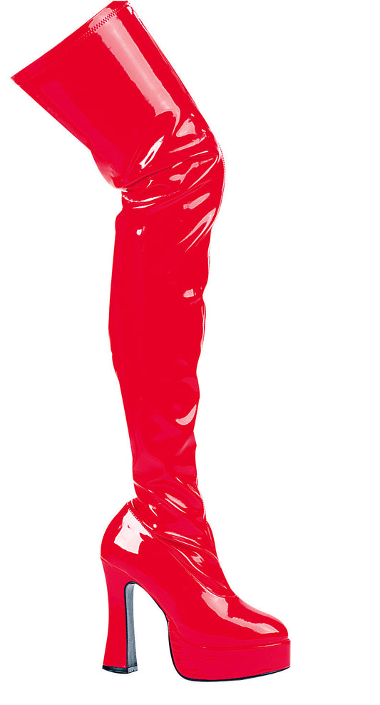 THRILL Pleaser Red Stretch Patent High Heel Alternative Footwear Discontinued Sale Stock