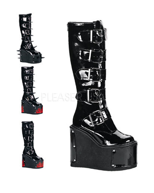 Demoniacult TRA800 Black Patent Sexy Shoes Discontinued Sale Stock