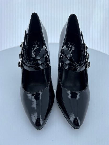 VANITY-447 Pleaser Blk Patent High Heel Alternative Footwear Discontinued Sale Stock
