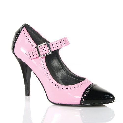 VANITY-443 Pleaser Blk/B.Pink Patent High Heel Alternative Footwear Discontinued Sale Stock