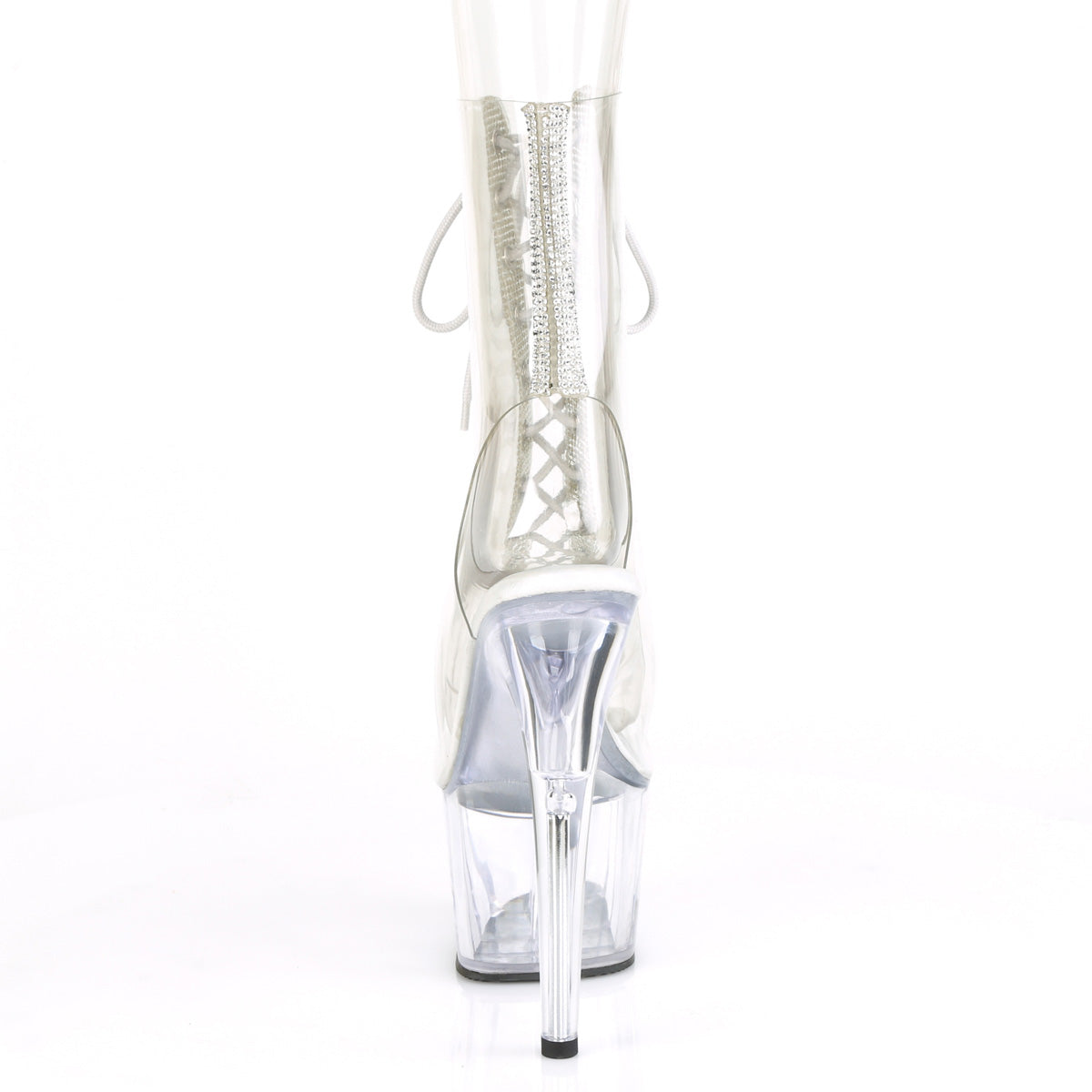 adore 1016 pleaser sexy peep toe lace up ankle boots with 7 inch heel white heels