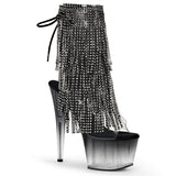 Black 7 Inch Fetish Platform Ankle Boots -  Pleaser ADORE-1017RSFT