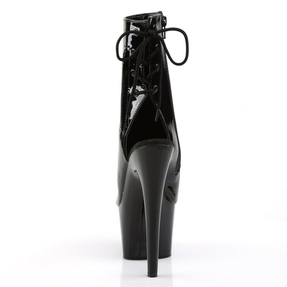 ADORE-1018 7" Heel Black Patent Strippers Ankle Boots-Pleaser- Sexy Shoes Fetish Footwear