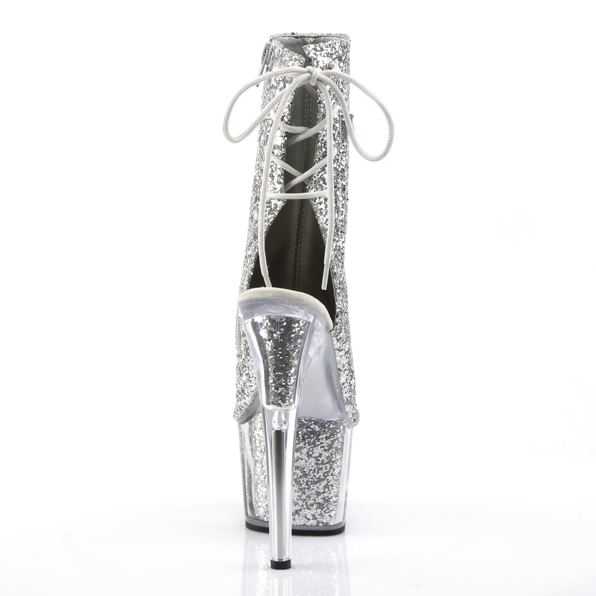ADORE-1018G 7 Inch Heel Silver Glitter Strippers Ankle Boots-Pleaser- Sexy Shoes Fetish Footwear
