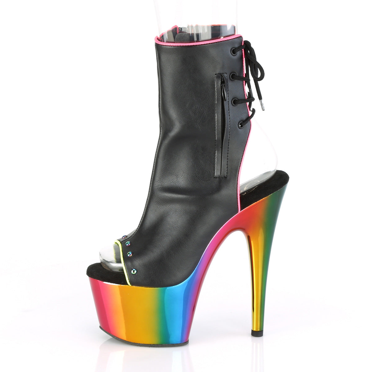 ADORE-1018RC-02 Pleaser Pole Dancing Shoes Ankle Boots Pleasers - Sexy Shoes Pole Dance Heels
