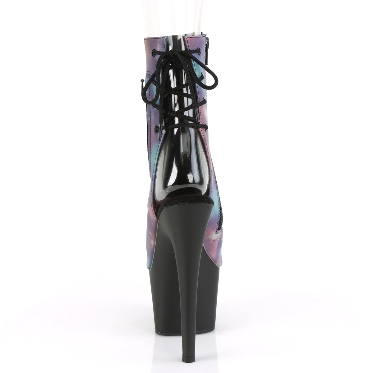 ADORE-1018REFL Pleasers 7" Heel Purple Strippers Ankle Boots-Pleaser- Sexy Shoes Fetish Footwear