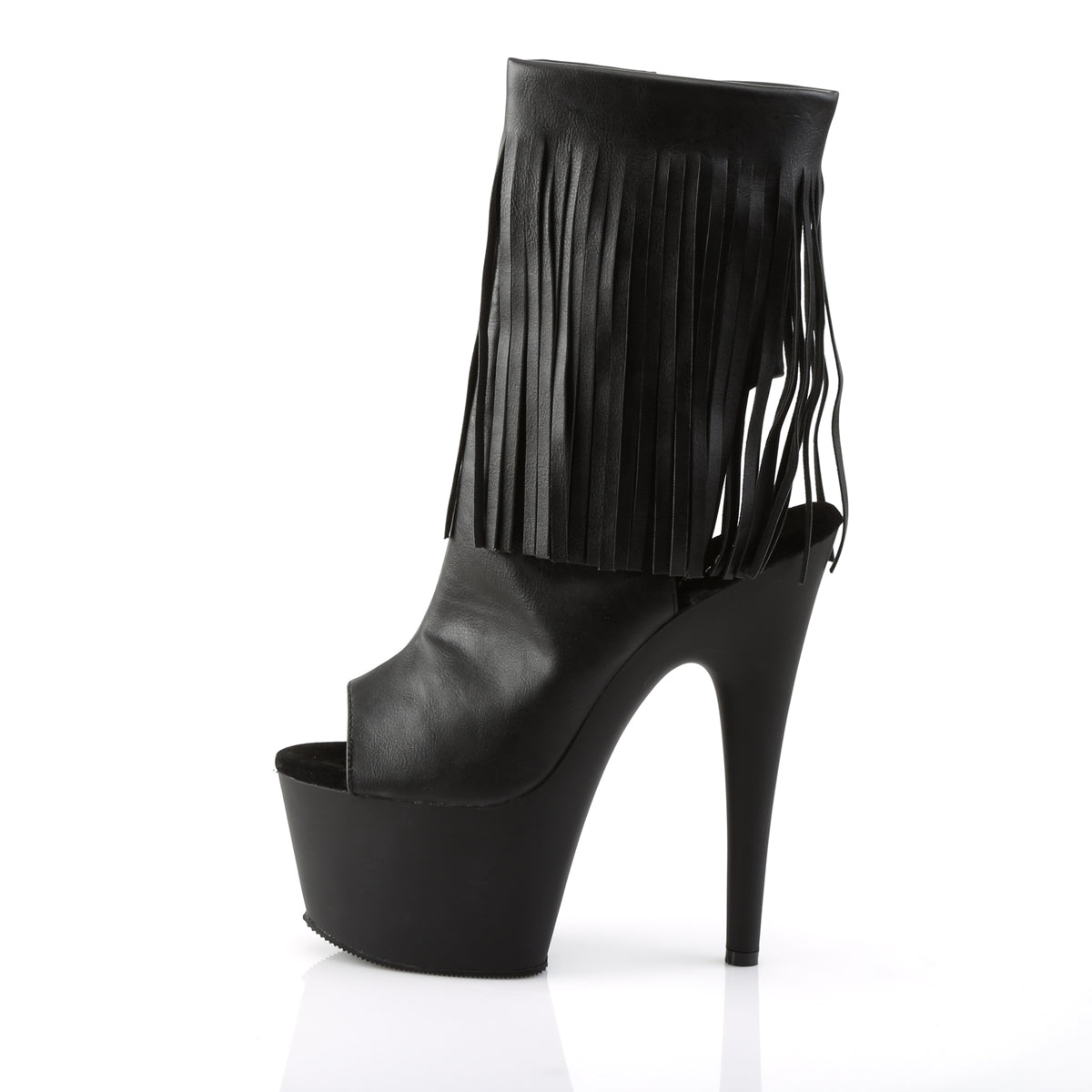 ADORE-1019 Pleaser 7" Heel Black Exotic Dancing Ankle Boots-Pleaser- Sexy Shoes Pole Dance Heels