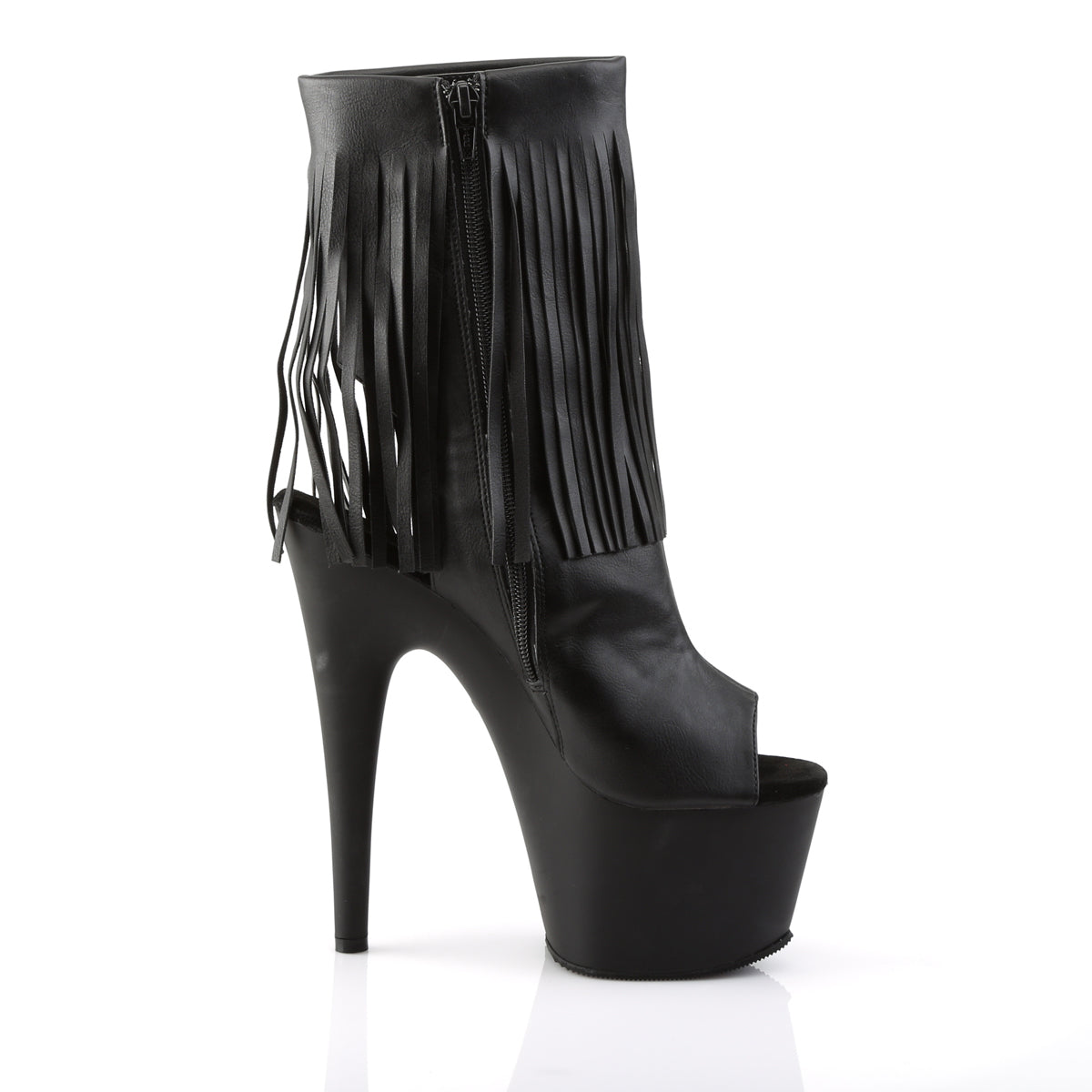 ADORE-1019 Pleaser 7" Heel Black Exotic Dancing Ankle Boots-Pleaser- Sexy Shoes Fetish Heels