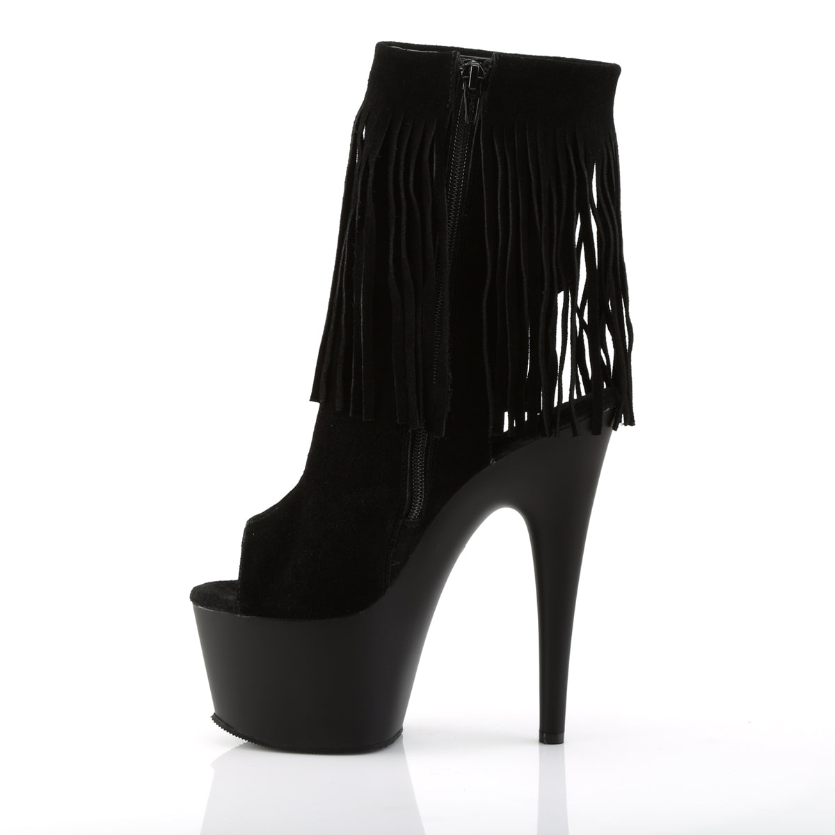 ADORE-1019 7 Inch Heel Black Suede Exotic Dancing Ankle Boot-Pleaser- Sexy Shoes Pole Dance Heels