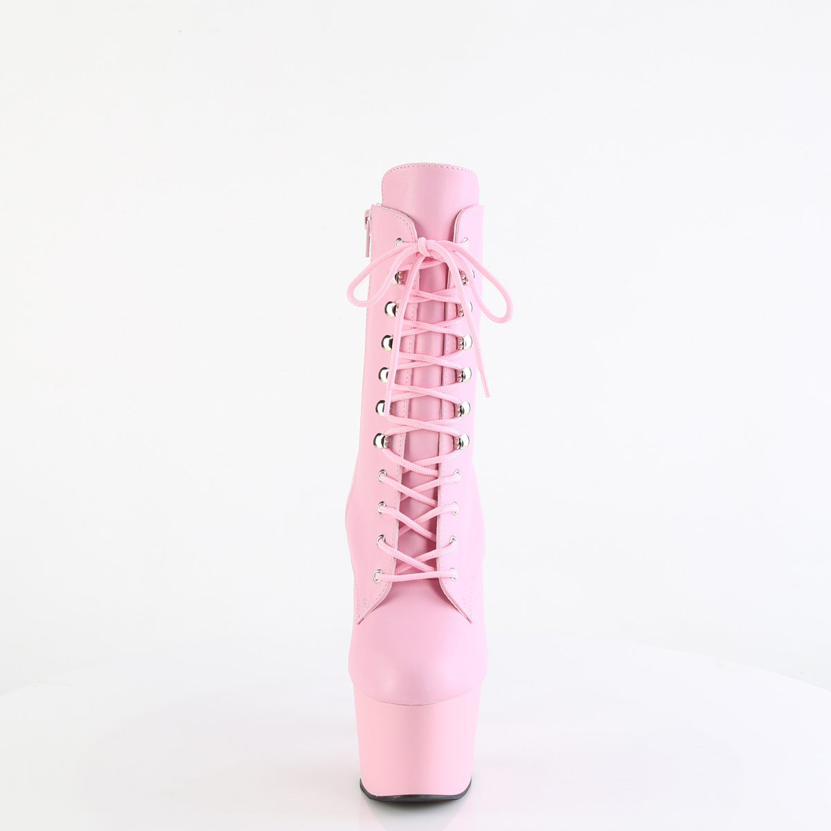 ADORE-1020 Pleaser Baby Pink Lace Up Pole Dance Ankle Boots