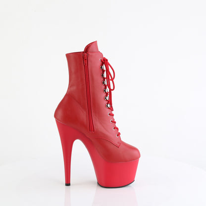 ADORE-1020 Pleaser Red Lace Up Pole Dance Ankle Boots