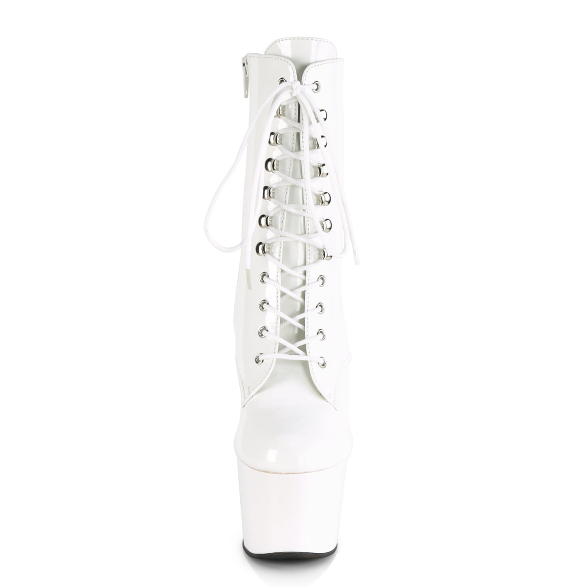 ADORE 1020 7" Heel White Patent Exotic Dancing Ankle Boots Pleaser Sexy Shoes Alternative Footwear