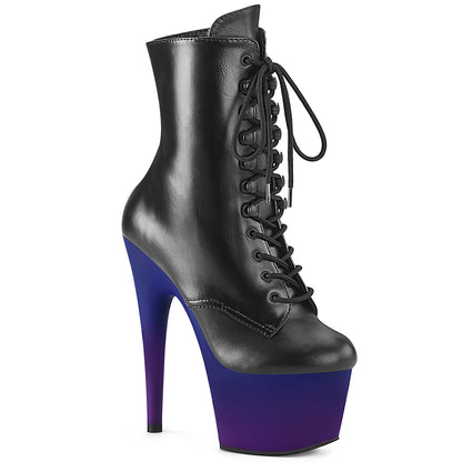 ADORE-1020BP Pleaser 7" Heel Black Exotic Dancing Ankle Boot-Pleaser- Sexy Shoes