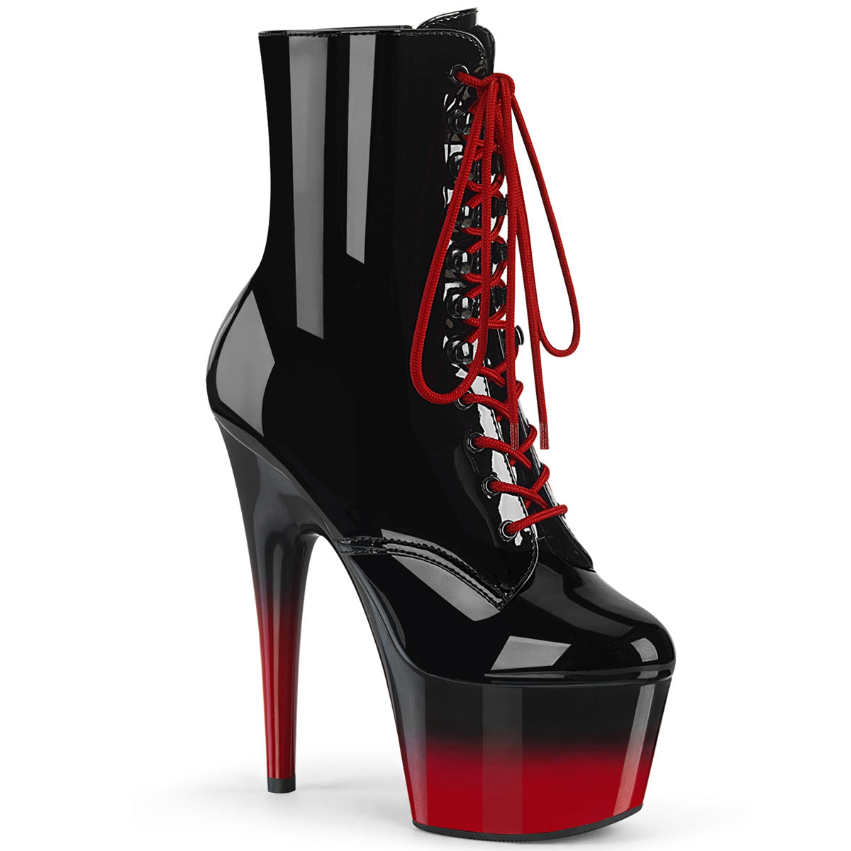 ADORE-1020BR-H 7" Heel Black Patent Exotic Dancer Ankle Boot-Pleaser- Sexy Shoes