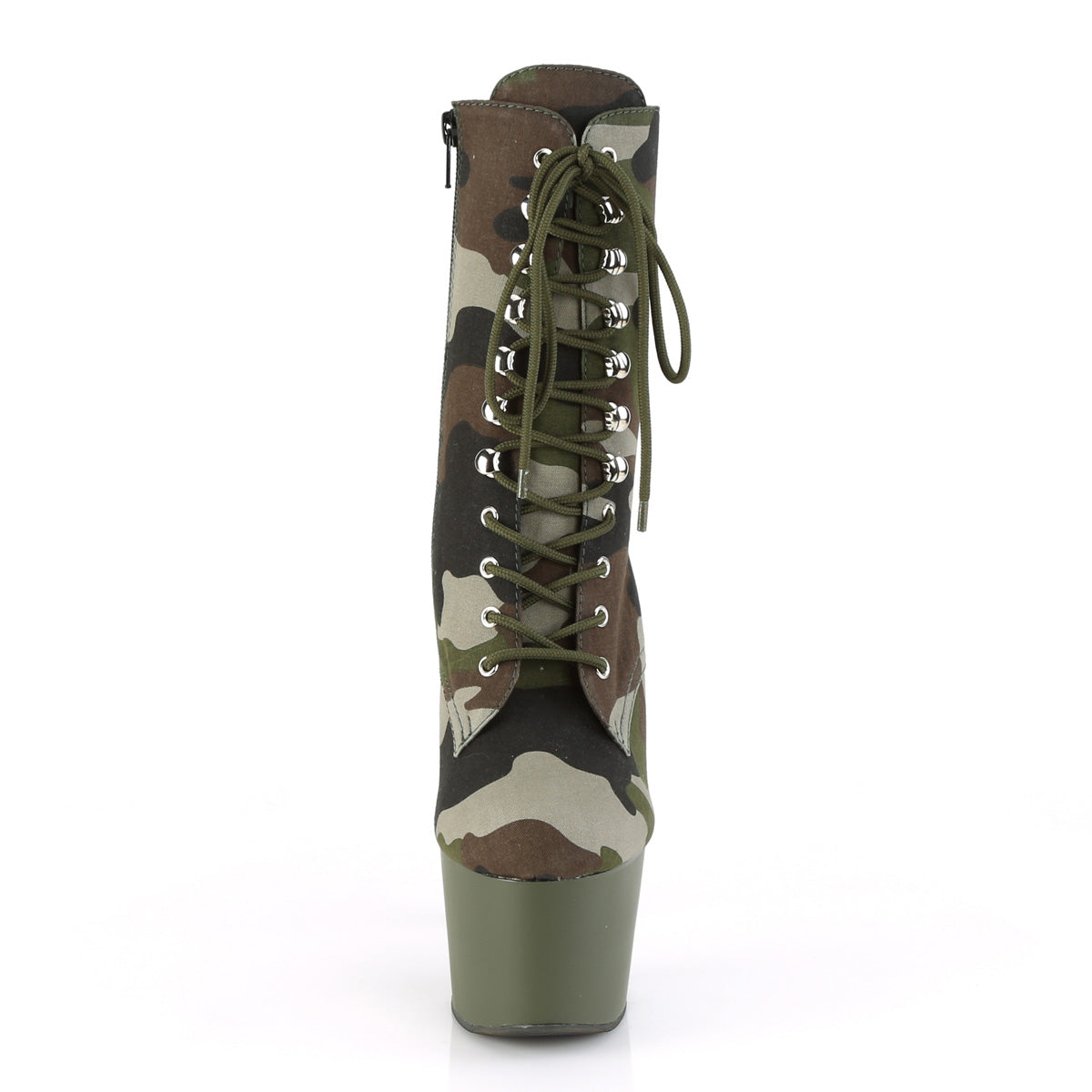 ADORE-1020CAMO 7" Heel Green Camo Exotic Dancing Ankle Boots-Pleaser- Sexy Shoes Alternative Footwear