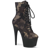 Adore-1020cm Pleasers Camo Mesh Plataforma Pole Dance Botas