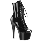 ADORE-1020ESC Pleaser Pole Dancing Black Patent Kinky Boots