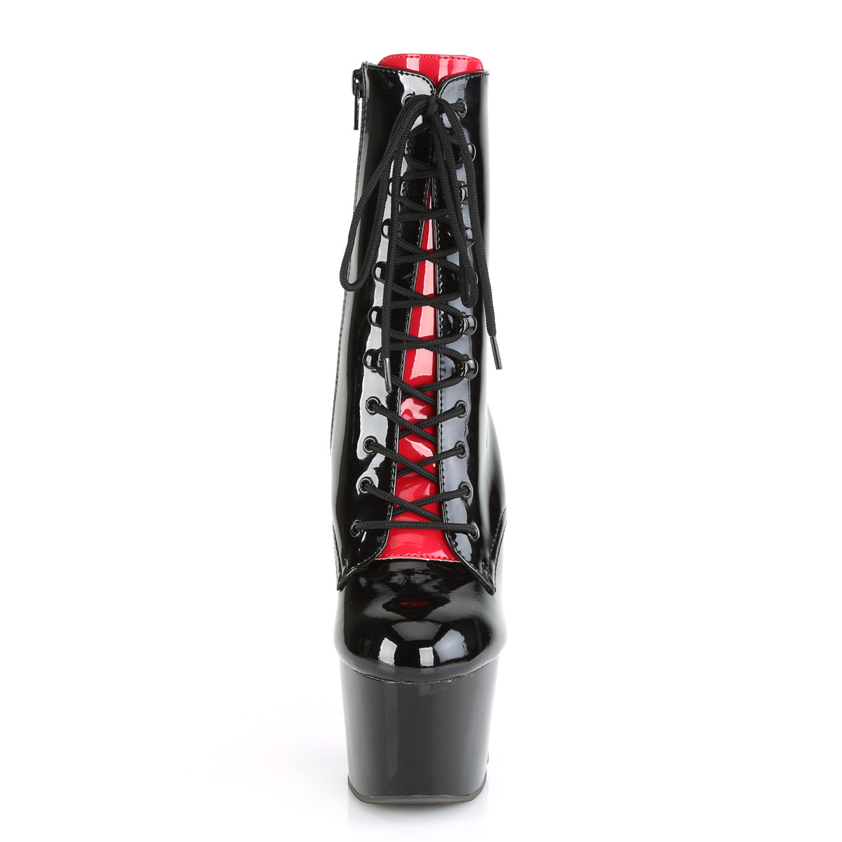 ADORE-1020FH 7" Heel Black Red Exotic Dancing Ankle Boots-Pleaser- Sexy Shoes Alternative Footwear