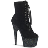 Black 7 Inch Pole Dance Ankle Boots -  Pleaser ADORE-1020FSMG