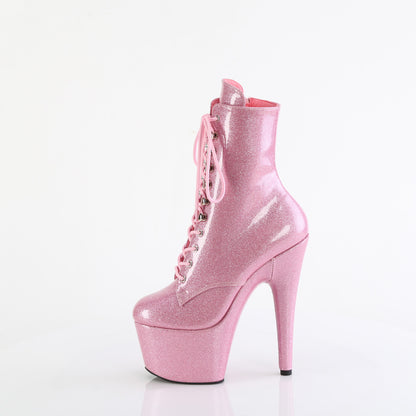 ADORE-1020GP Pleaser Baby Pink Glitter Patent Ankle Boots
