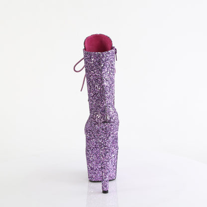 ADORE-1020GWR Pleaser Lavender Glitter Pole Dancing Ankle Boots