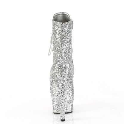 ADORE-1020GWR Pleaser Silver Glitter/Silver Glitter Kinky Boots (Exotic Dancing)