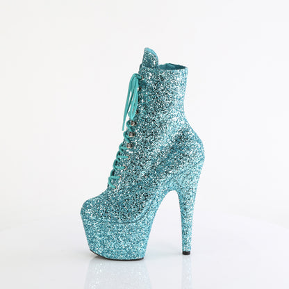 ADORE-1020GWR Turquoise Glitter Pleaser Exotic Dancing Platform Kinky Boots