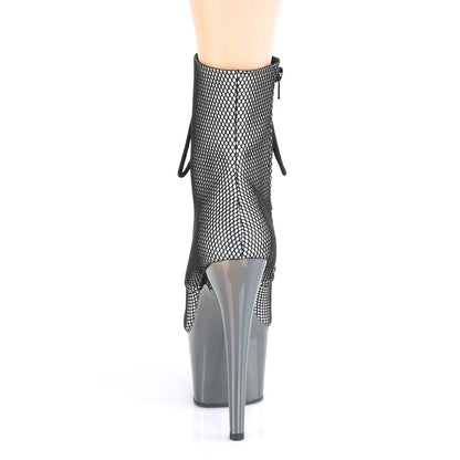 ADORE-1020HFN 7" Heel Silver Holo Exotic Dancing Ankle Boots-Pleaser- Sexy Shoes Fetish Footwear