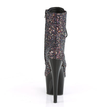 ADORE-1020LG 7" Heel Purple Multi Glitter Sexy Ankle Boots-Pleaser- Sexy Shoes Fetish Footwear